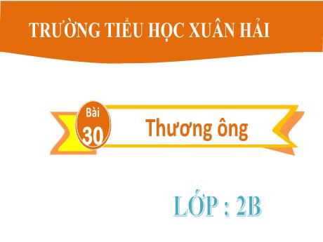 Bài giảng Tiếng Việt 2 (Kết nối tri thức) - Bài 30: Thương ông - Năm học 2024-2025 - Đậu Thị Huyền