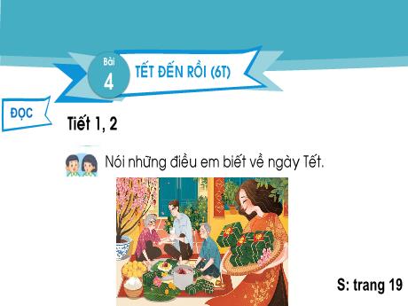 Bài giảng Tiếng Việt 2 (Kết nối tri thức) - Bài 4: Tết đến rồi (Tiết 1+2) - Năm học 2024-2025 - Nguyễn Thị thu