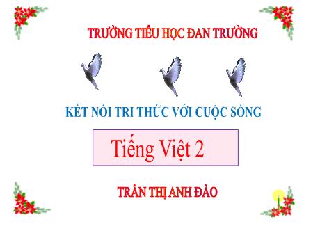 Bài giảng Tiếng Việt 2 (Kết nối tri thức) - Bài (Nói và nghe): Những ngày hè của em - Năm học 2022-2023 - Trần Thị Anh Đào