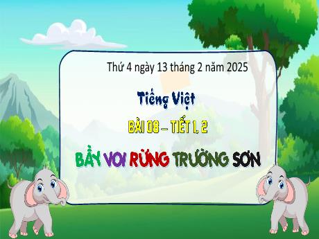 Bài giảng Tiếng Việt 3 (Kết nối tri thức) - Bài 8 (Đọc): Bầy voi rừng Trường Sơn (Tiết 1+2) - Năm học 2024-2025 - Phan Thị Loan