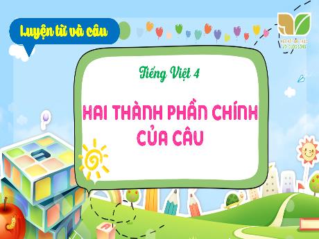 Bài giảng Tiếng Việt 4 (Kết nối tri thức) - Bài (Luyện từ và câu): Hai thành phần của câu - Năm học 2024-2025 - Nguyễn Khoa Thương