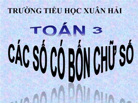 Bài giảng Toán 3 (Kết nối tri thức) - Bài: Các số có bốn chữ số - Năm học 2023-2024 - Hồ Thị Hương Phúc