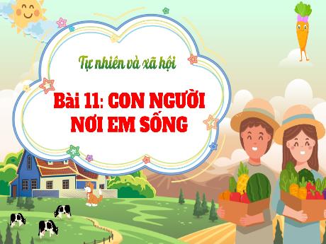 Bài giảng Tự nhiên xã hội 1 (Kết nối tri thức) - Bài 11: Con người nơi em sống (Tiết 1) - Lê Thị Như Tâm