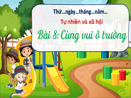 Bài giảng Tự nhiên xã hội 1 (Kết nối tri thức) - Bài 8: Cũng vui ở trường (Tiết 1) - Lê Thị Như Tâm
