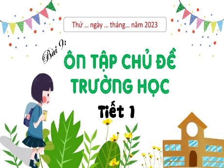 Bài giảng Tự nhiên xã hội 1 (Kết nối tri thức) - Bài 9: Ôn tập chủ đề trường học (Tiết 1) - Lê Thị Như Tâm